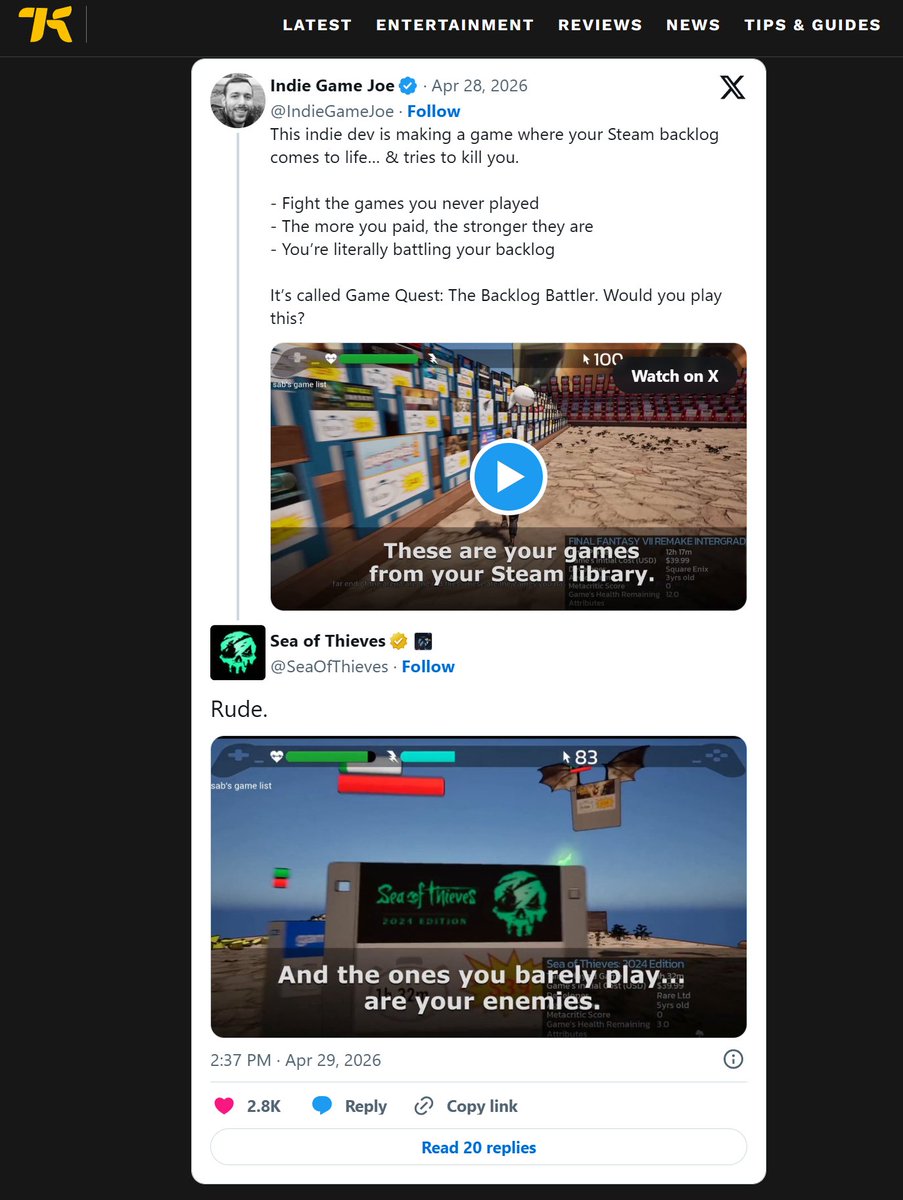 Indie Game Joe tweet media