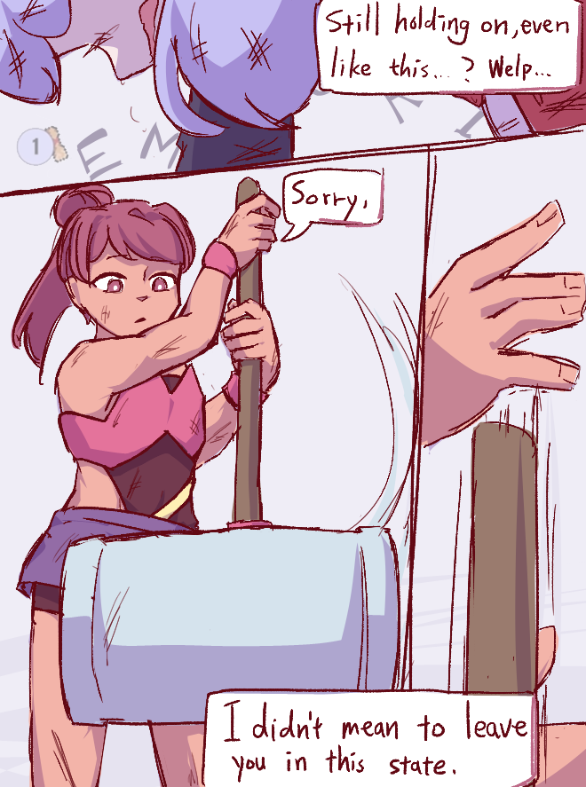 if hammer reached max, they wouldnt leave scroll at 1 hp