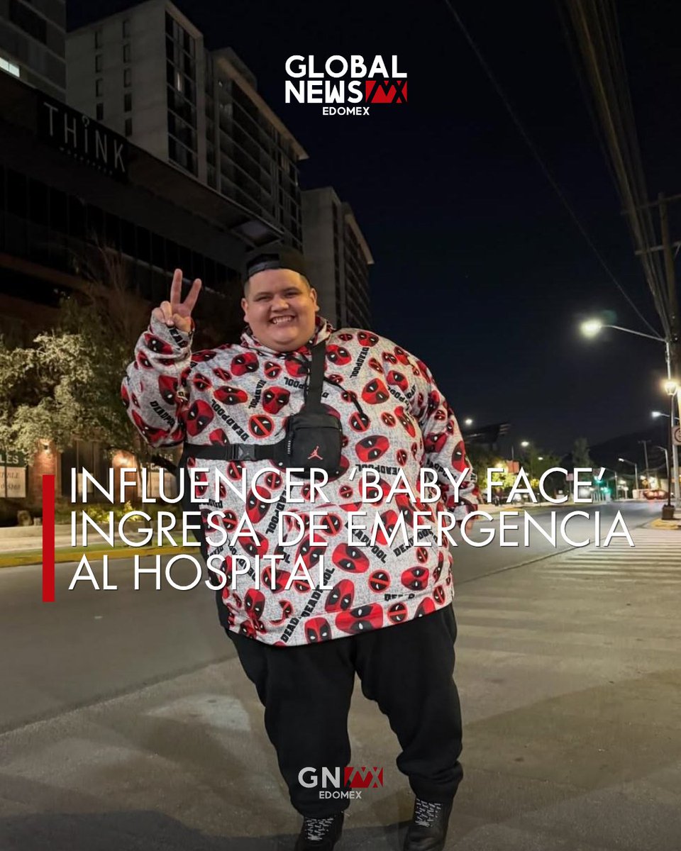 GlobalNewsEDOMX's tweet image. #Espectáculos | Influencer ‘Baby Face’ ingresa de emergencia al hospital

El creador de contenido Óscar Espinoza, “Baby Face”, fue ingresado a hospital en Monterrey, luego de presentar una situación de salud requirió atención médica inmediata.

#Influencers #GlobalNewsEdomex