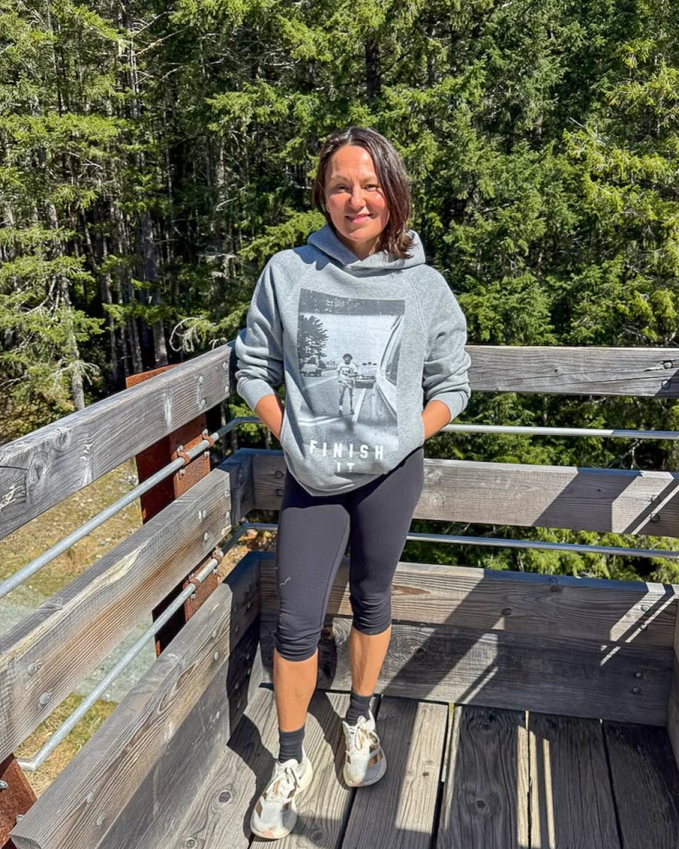 TerryFoxCanada's tweet photo. “Terry Fox’s story is one of strength, purpose, and hope. In 1980, he started a marathon against cancer. Together, we can #FinishIt.” - Tanya Tagaq

❤️ Get your limited-edition #TerryFox merch today: https://t.co/4mFpxp1ey4 https://t.co/itBi8O74pA