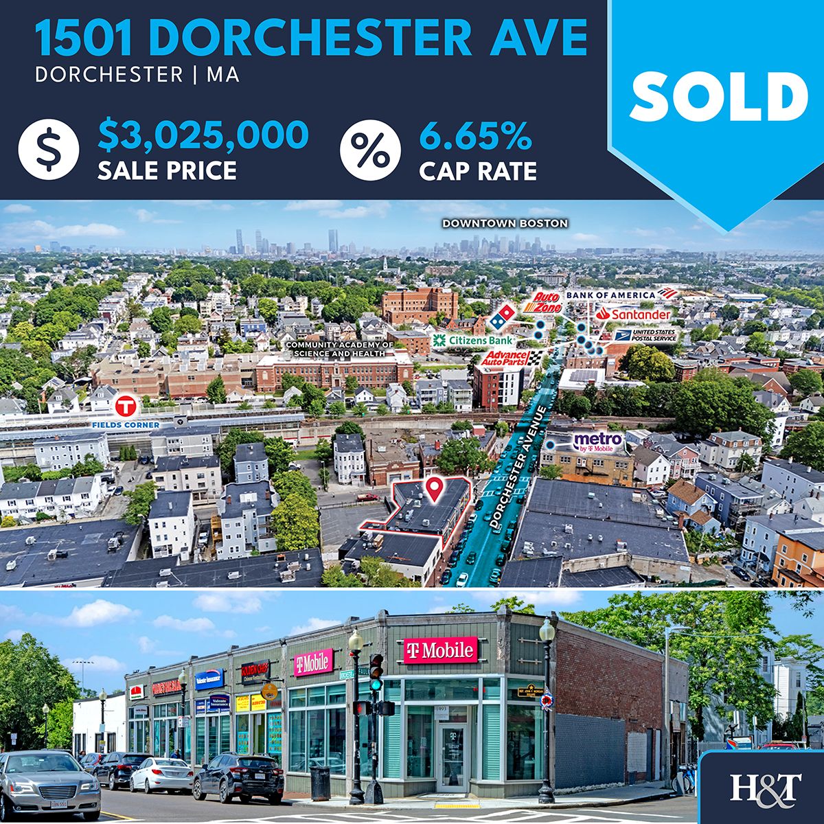 Matthew Nadler, Bob Horvath and Todd Tremblay of Horvath &amp; Tremblay sell Dorchester Avenue Retail Center in Dorchester, MA for $3,025,000. buff.ly/vdyzrQX