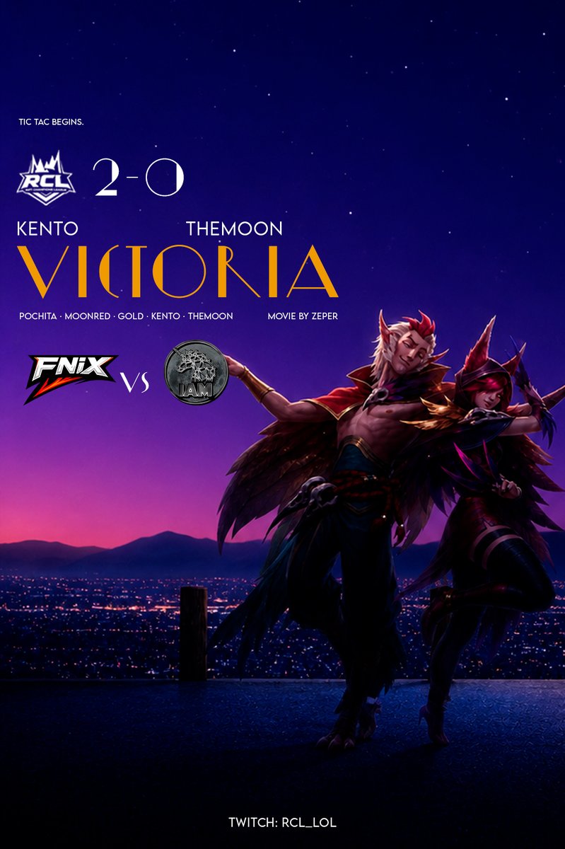 SomosFNX's tweet photo. 🎉✨ VICTORIA FNIX ✨🎉
Dominio total en la grieta.
Resultado final: 2-0 🆚 IAM
El equipo ha brillado bajo los focos y ha demostrado quién manda en el escenario.
🔥 Gracias a todos por el apoyo
#FNIXWIN #RCL #LeagueOfLegends https://t.co/F3Z0nWZhaR