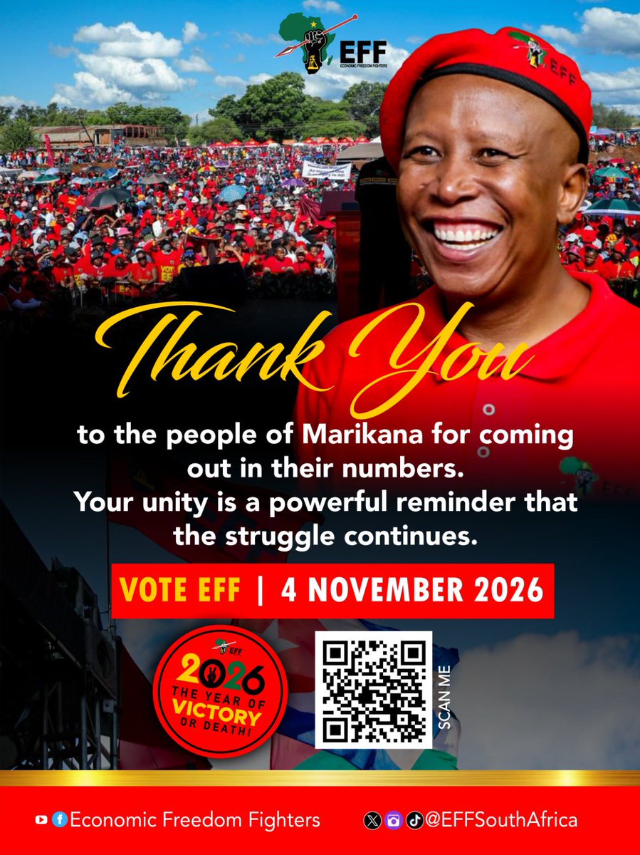 Economic Freedom Fighters tweet media