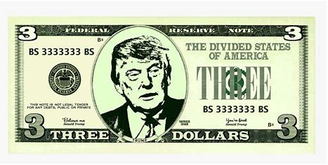 AlanGrayson's tweet photo. Let's put #Trump's ugly mug on a $3 bill.
That way, we can all agree that he is "as phony as a $3 bill."
And in memorial of that time when gas was $3 a gallon.
#Clownarchy #Trumpocalypse #TheEndarkenment #EdifaceComplex #DumpTrump #Donorrhea #DespicableHe #DumbAndEvil https://t.co/4CZStfLJCX