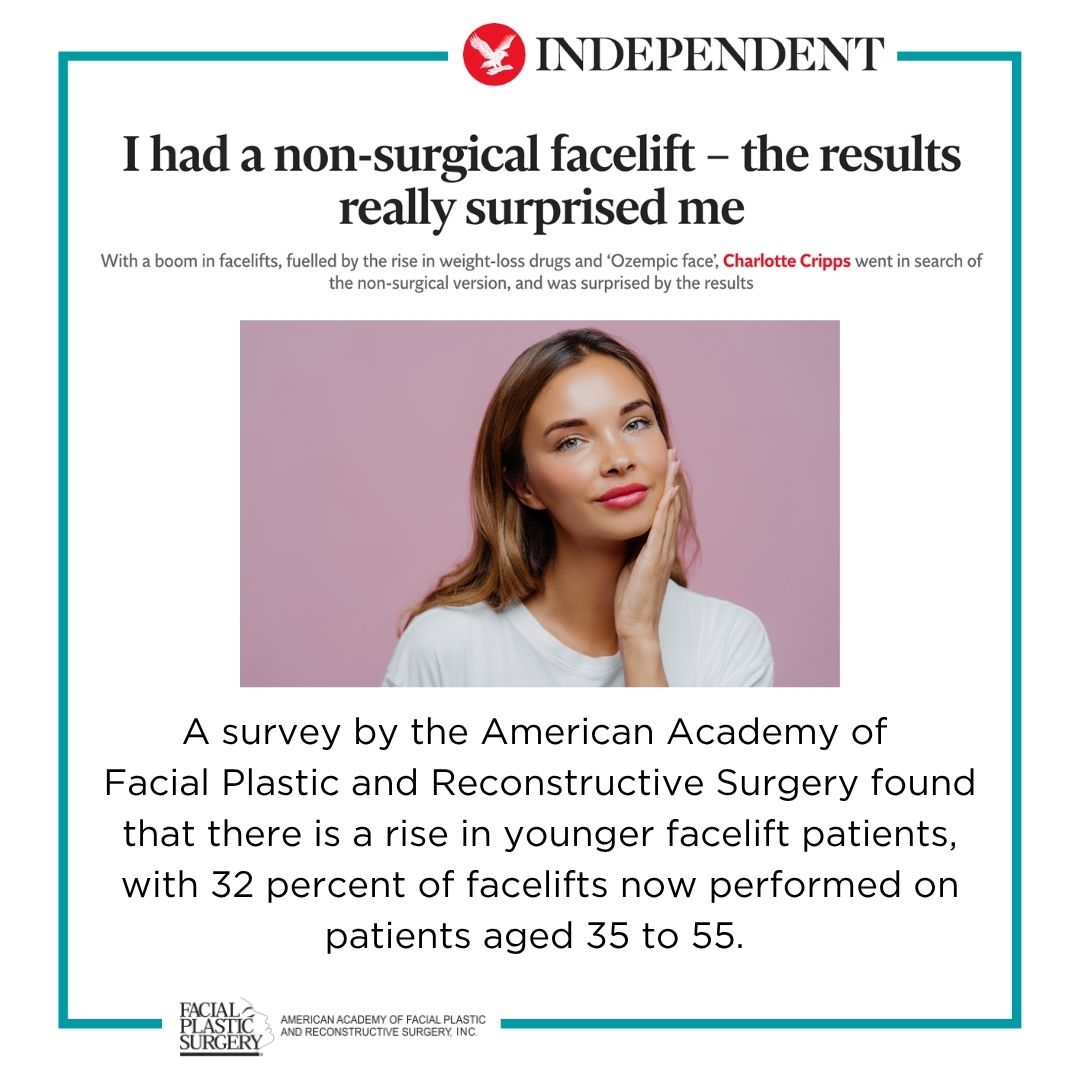 AAFPRS's tweet image. Non-surgical facelifts can boost glow and collagen, but they don’t replace surgical expertise. AAFPRS reminds patients: when surgery is needed, trust a qualified facial plastic surgeon for safe, natural results. bit.ly/4mUfIM6#AAFPRS #FacialPlasticSurgery #FacialAesthetics