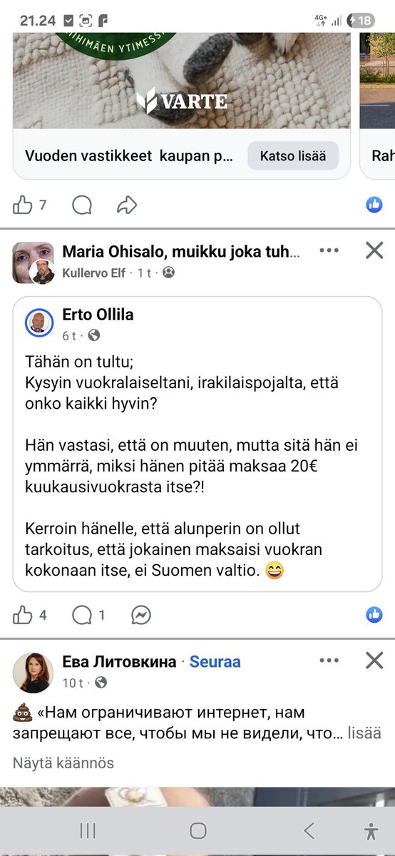 Irakilainen vuokralainen ihmettelee, miksi hänen pitää joka kuukausi maksaa itse 20 euroa vuokrastaan? 

Tämä on oikeasti pöyristyttävää! Eikö Suomen veronmaksajilla mukaan ole 20 euroa heittää pojalle joka kuukausi?

Ei rasismia minnekään! Ei rasismia vuokranmaksuun!