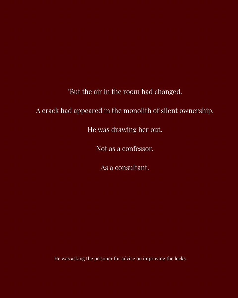 CrimsonNomane's tweet image. A preference she didn't know she still had.

He listened. He nodded. "A good point."

Then he went back to work. As if they did this every day.

#Dominion #DarkRomance #CrimsonNomané #TheLyceumLot #SpicyBooks #DarkRomanceTok #PsychologicalRomance