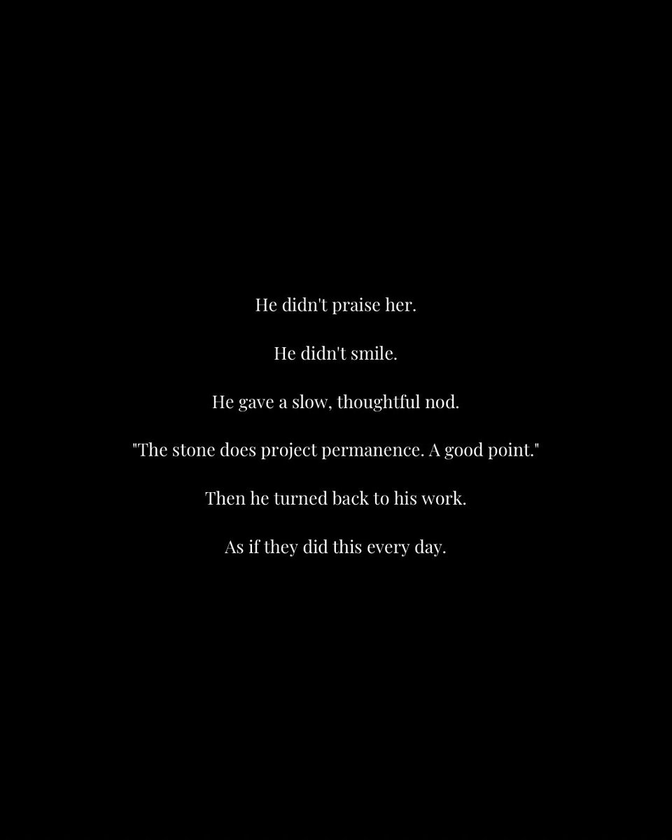 CrimsonNomane's tweet image. A preference she didn't know she still had.

He listened. He nodded. "A good point."

Then he went back to work. As if they did this every day.

#Dominion #DarkRomance #CrimsonNomané #TheLyceumLot #SpicyBooks #DarkRomanceTok #PsychologicalRomance