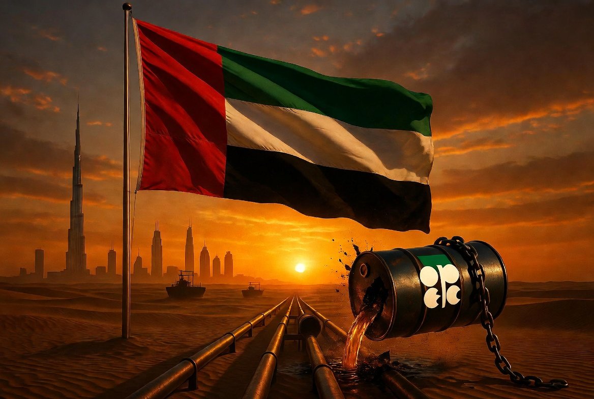 Ufaq_RM's tweet image. 🛢️ END OF AN ERA: UAE officially exits OPEC today.After 60 years, the UAE has left the oil cartel to pursue its own production strategy. This massive shift in global energy politics is already impacting crude markets and future supply projections.#OPEC #UAE #OilPrices