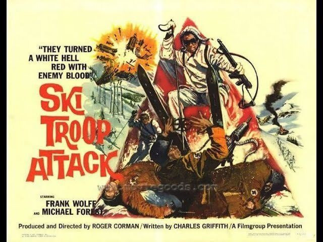 TalkingPicsTV's tweet photo. Tomorrow! Premiere Sat-2-May 1:40pm Directed by #RogerCorman Premiere: ⛷️ SKI TROOP ATTACK (1960) 1:40pm #MichaelForest #FrankWolff #WallyCampo action drama #TPTVsubtitles https://t.co/obIuKRmOTP