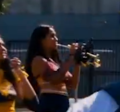 alytle3D's tweet photo. @WVUfootball @EASPORTSCollege What instrument is she playing? https://t.co/dvsZpdqAqG