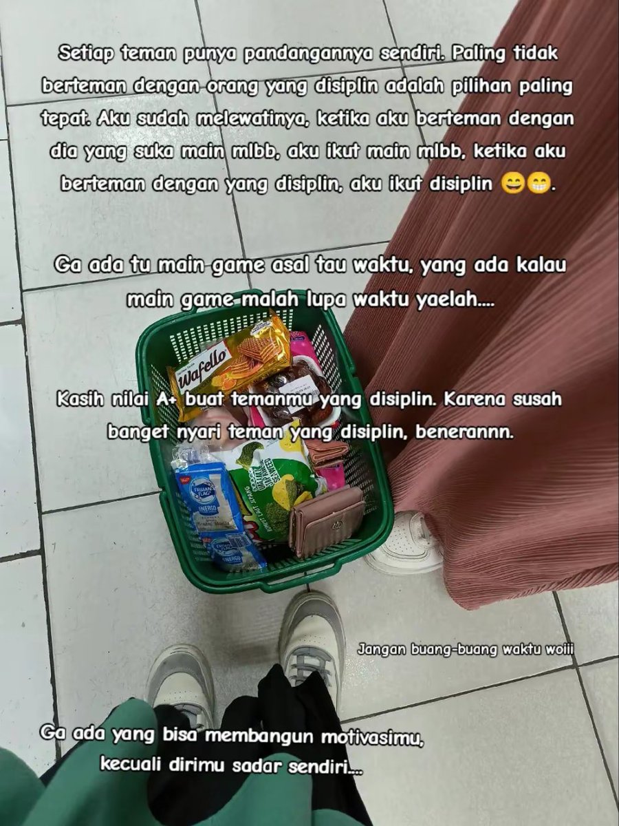 liaaeeu_'s tweet photo. Aku ga pernah takut sama orang yang berprestasi ataupun IQ nya tinggi. Tapi aku takut bersaing sama orang yang disiplin😭. https://t.co/0a4XGqrKnc