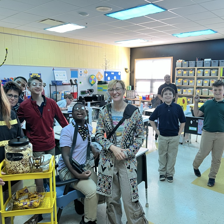 PHillPanthers's tweet photo. In honor of our 1st ever PHILL Spelling Bee yesterday, our Sunshine Committee brought around special treats to staff!l Thank you for  "BEE-ing AWESOME!" 🐝❤️ https://t.co/LVBdv4OGyy