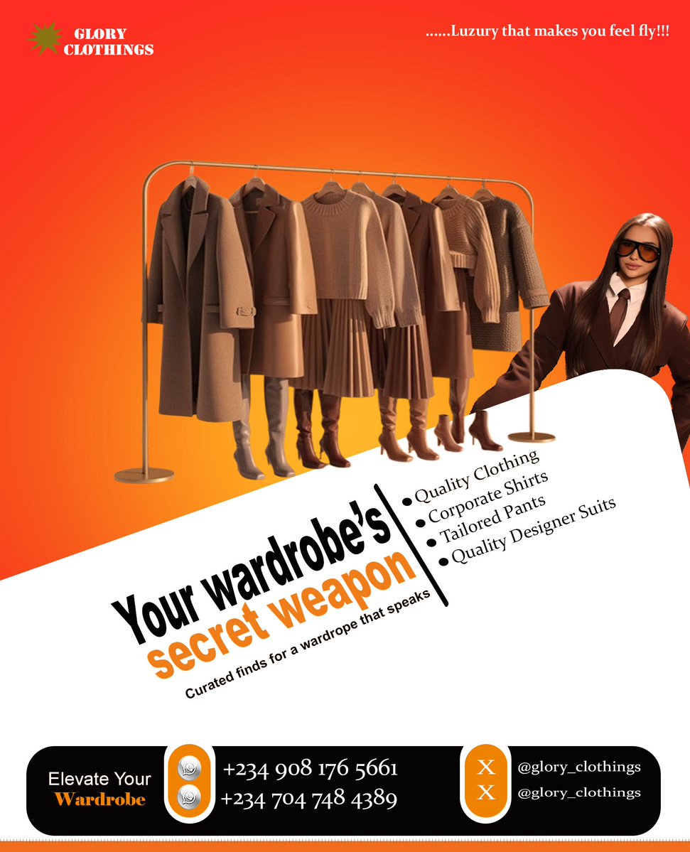 designer_rhoda's tweet image. Day 1(May 1)

Glory CLOTHING

This is one imaginary bespoke company that specialises in giving a befitting wardrobe styling.

Day 1 is just a flier inspiration and copy design.

#graphic #Learnphotoshop #Design

Day 2 loading.