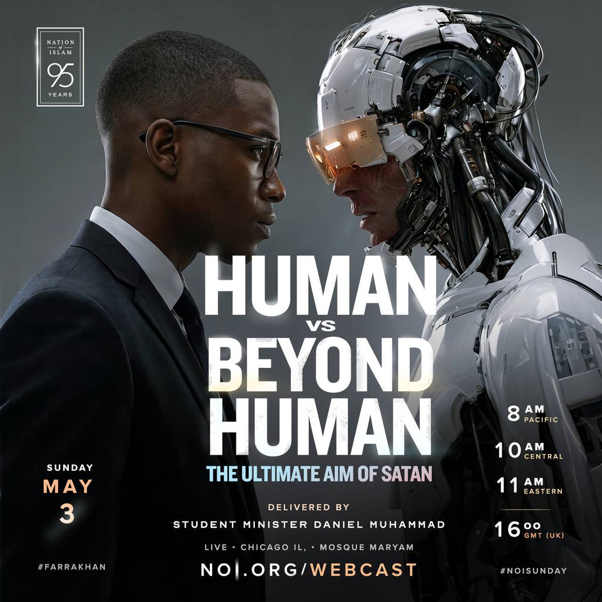 PhenomRadio's tweet photo. #NOISundays “Human Vs Beyond Human" delivered by Student Minister Daniel Muhammad - Connect @OfficialNOI @MosqueMaryam @TheFinalCall Join us! @ https://t.co/tz2dncApYH | #Farrakhan #NOIStreaming #MessageToTheBlackman https://t.co/WCu9CacKvR