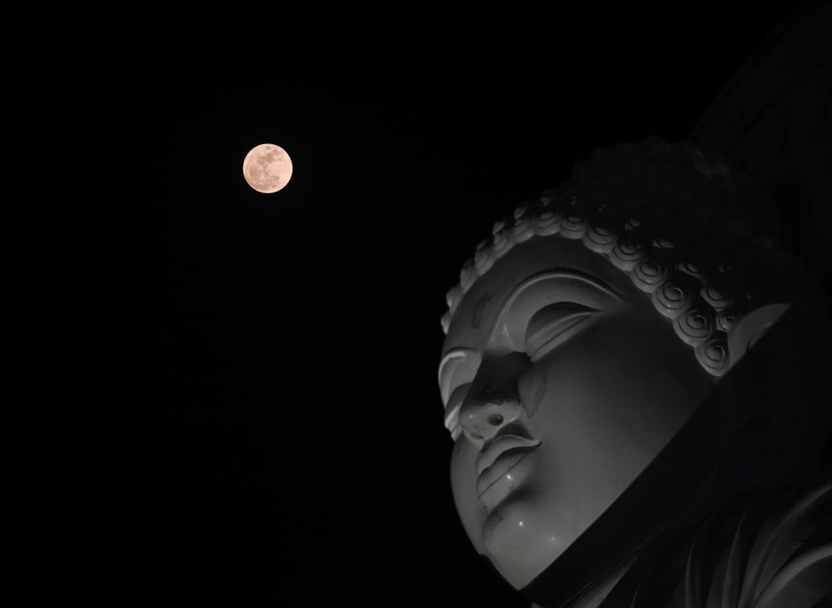 #InPhotos | A full moon rises above a serene statue of Lord Buddha on the occasion of Buddha Purnima, symbolizing peace and enlightenment, at Marine Drive in Lucknow, Uttar Pradesh, on Friday, May 1, 2026.

📸: <a href="/deepakguptaoff2/">deepakguptaofficial</a> /HT 

Stay updated with all the stories that matter