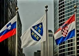 BosniaNTBall's tweet photo. There is a Nationalist Right-Wing Bosnian Croat party from Bosnia that shamefully filed a complaint to @FIFAcom to ban fans from bringing the Bosnian flag with Golden Lillies that Bosnia-Herzegovina got independence under to games and was officially recognized at the UN. We appeal to @FIFAcom that these are baseless claims by hateful bunch that hate their country and try to destabilize it every chance they get. This is one of the official and historic flags of Bosnia-Herzegovina under which the country was recognized by every country in the world!