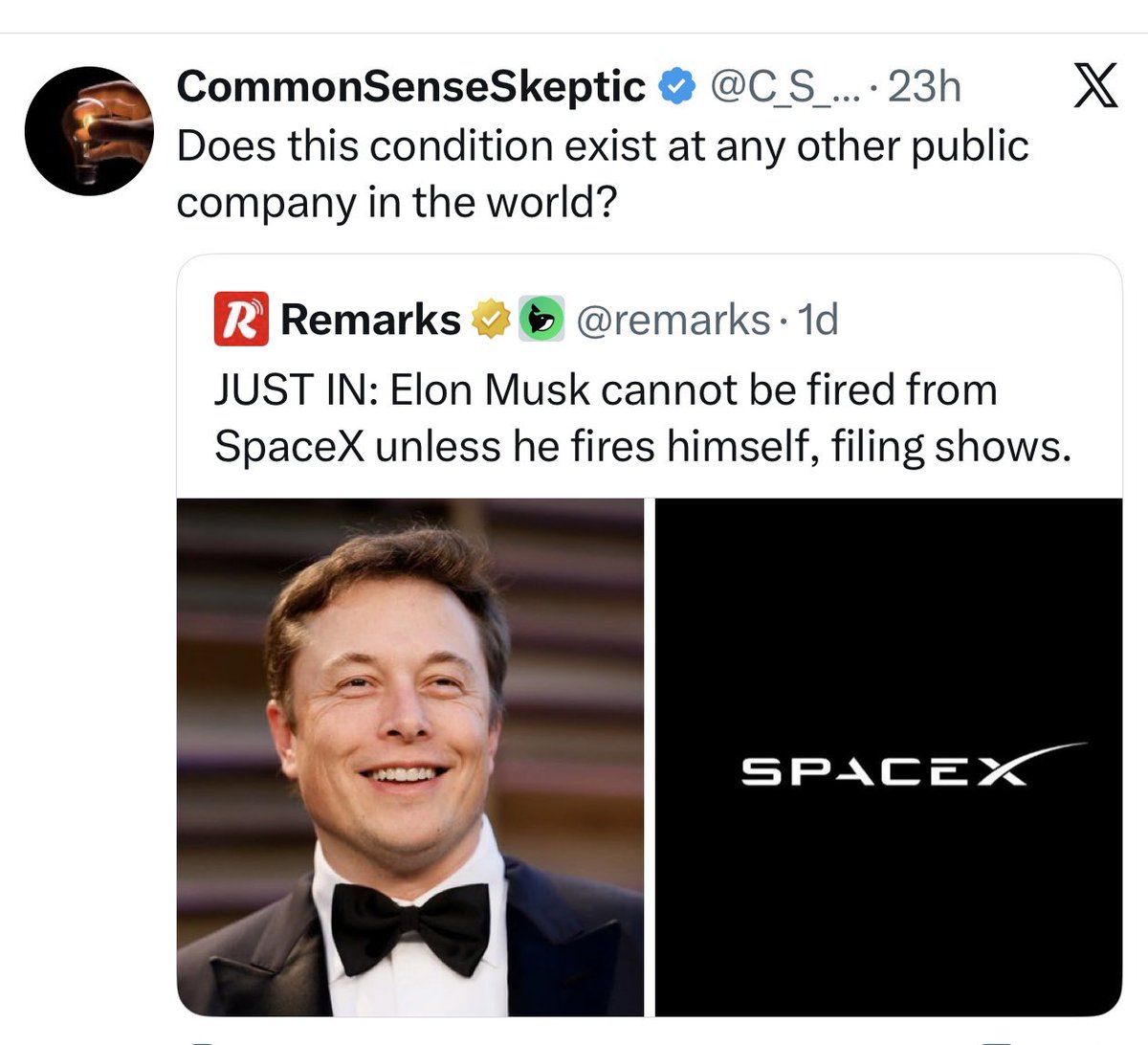 Tesla is one of the most corrupt companies ever to exist— lying to customers and charging them for worthless vaporware, headquartered in a state run by criminals, operated by an obsequious board who placate &amp; suck up to Musk, and structured to enable wrongdoing on every level.