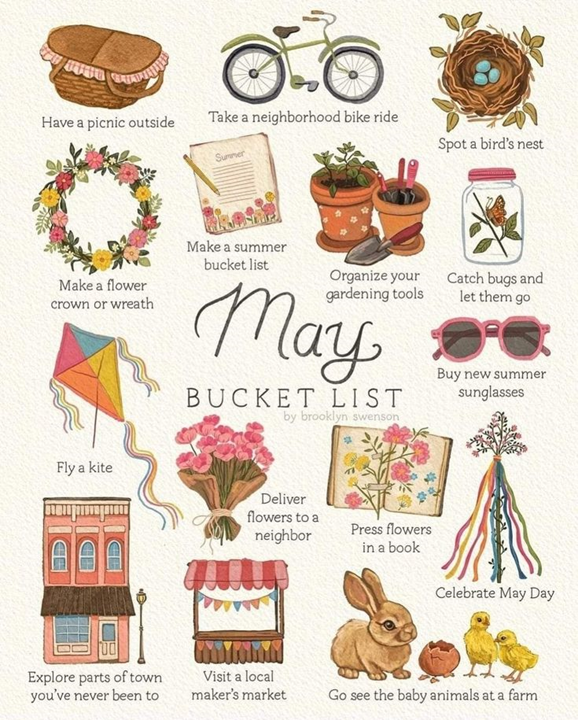 🧺🚲🪴🪁🎠💐🌞🌿📝📸🍒📖