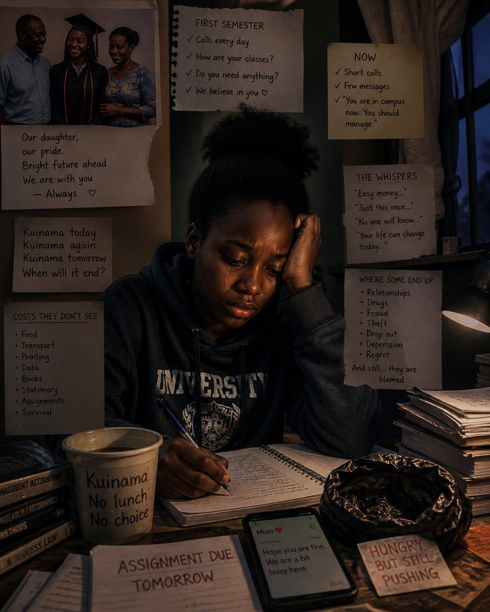 robertmutuaa's tweet image. University students still need ongoing support—emotionally and sometimes financially. Independence doesn’t mean abandonment.
#CampusReality #SupportStudents #StudentLife