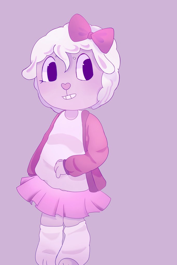 Christopher_L0L's tweet image. I have an idea to have Giggles have a boutique and she chooses outfits for her friends, what do you think? This is Lammy wearing the clothes Giggles chose.  #htf #lammy