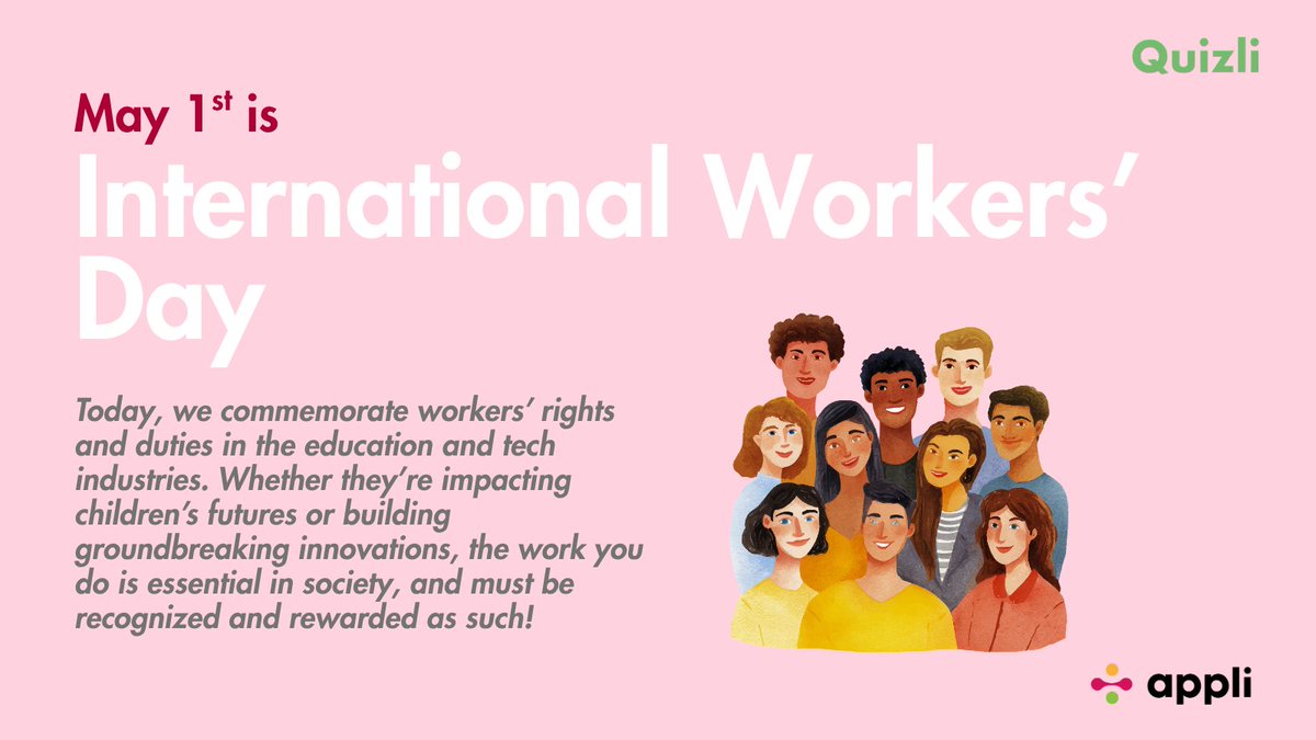Appli_IO's tweet image. Happy International Workers' Day to all Ts, school admins and staff, and tech workers making the world a better place! 🙌

#teacherlife #devlife