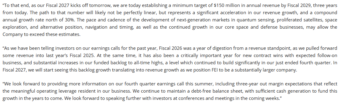 aaronjsallen's tweet photo. New $FEIM 3yr guidance is quite strong https://t.co/enNH9wLvVN