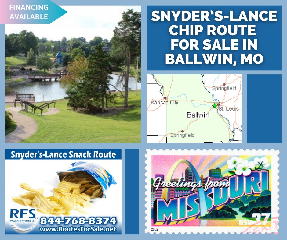 routesforsale's tweet image. New Listing! #Snyder’s-Lance Chip #route for sale in #Ballwin, #Missouri for $159,678. $15,968 down! $615,056 in yearly sales &amp;amp; nets $83,069! routesforsale.net/snyders-lance-… #snyders #snyderslance #chips #snacks #distributors #routesforsale #forsale #business #stlouis #saintlouis