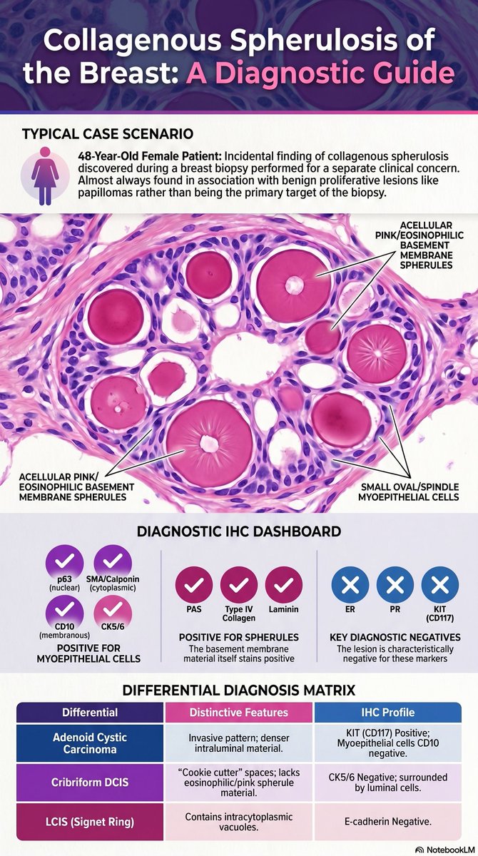 EmanMagdy91D's tweet image. Collagenous Spherulosis of the Breast
Pathology 

#pathology