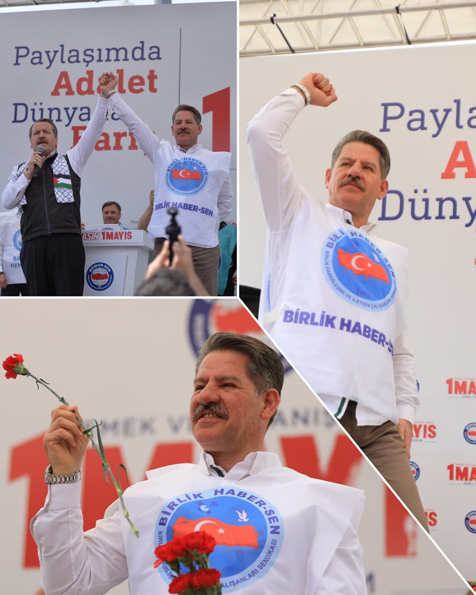 _omerbudak_'s tweet photo. Bugün #1Mayıs!

Emeğin onurunun, alın terinin kıymetinin ve dayanışmanın en güçlü şekilde hissedildiği gündeyiz.

Bu yıl Çorum’daydık; adaletin, vicdanın ve emeğin sesi olmak için meydanlardaydık.

Emeğin hakkı için, adaletin sesi olmaya devam ediyoruz!

Ülkemizin kalkınmasına güç katan, milletimizin refahını alın teriyle büyüten tüm işçi, memur ve emekçi kardeşlerimizin 1 Mayıs Emek ve Dayanışma Günü’nü gönülden kutluyoruz.

Emeğin değer bulduğu, adaletin güç kazandığı bir gelecek için omuz omuza yürümeye devam edeceğiz.

Yaşasın emeğimiz,
Yaşasın dayanışmamız,
Yaşasın 1 Mayıs!

#1Mayıs #BirlikteGüçlüyüz #MemurSen #Çorum #Yaşasın1Mayıs