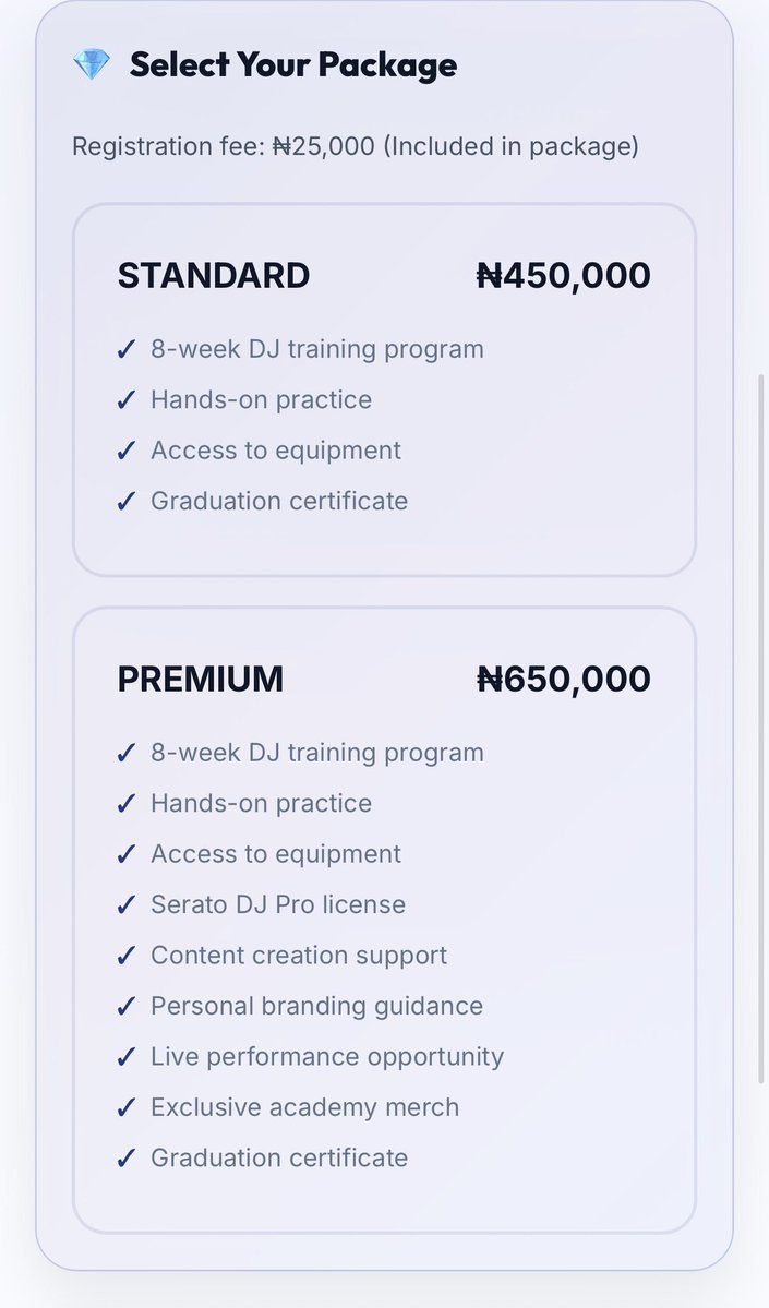 We have two packages to choose from at Tolani Baj DJ Academy.

Click link to register🎧

wa.me/2347071813399?…