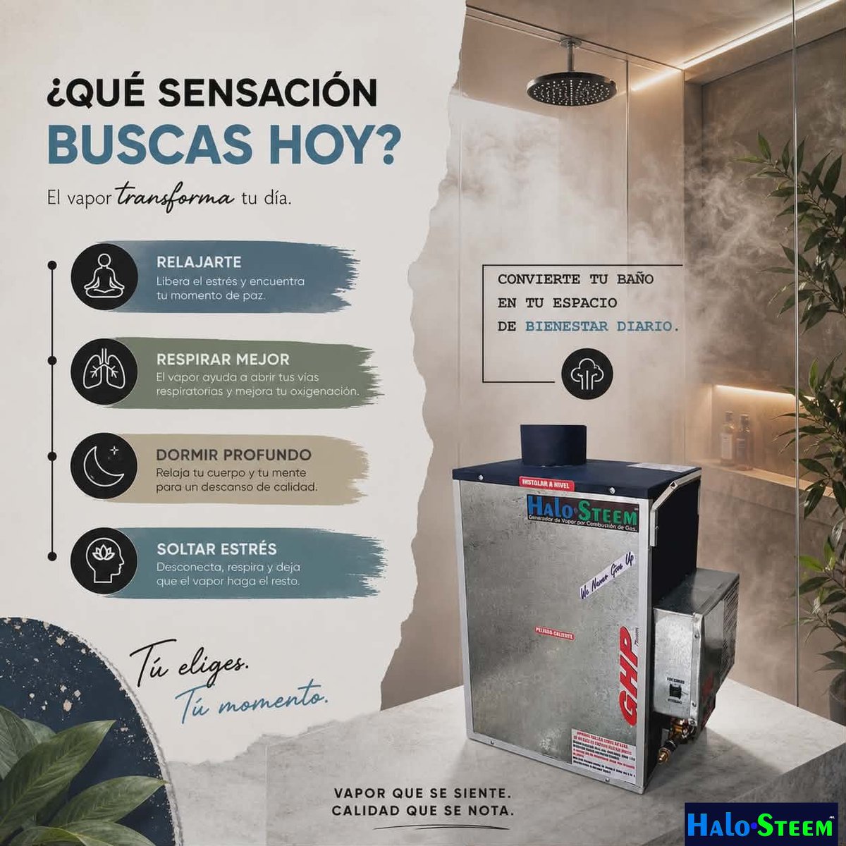 GNDVAPORMX68's tweet image. Convierte tu rutina en un momento de bienestar. 🧖✨
El vapor no solo transforma tu baño… transforma cómo te sientes cada día.
💨 Vapor que se siente. Calidad que se nota.
🔗generadoresdevapor.mx

#BienestarEnCasa #Vapor #Relajación #SpaEnCasa #SaludYBienestar
