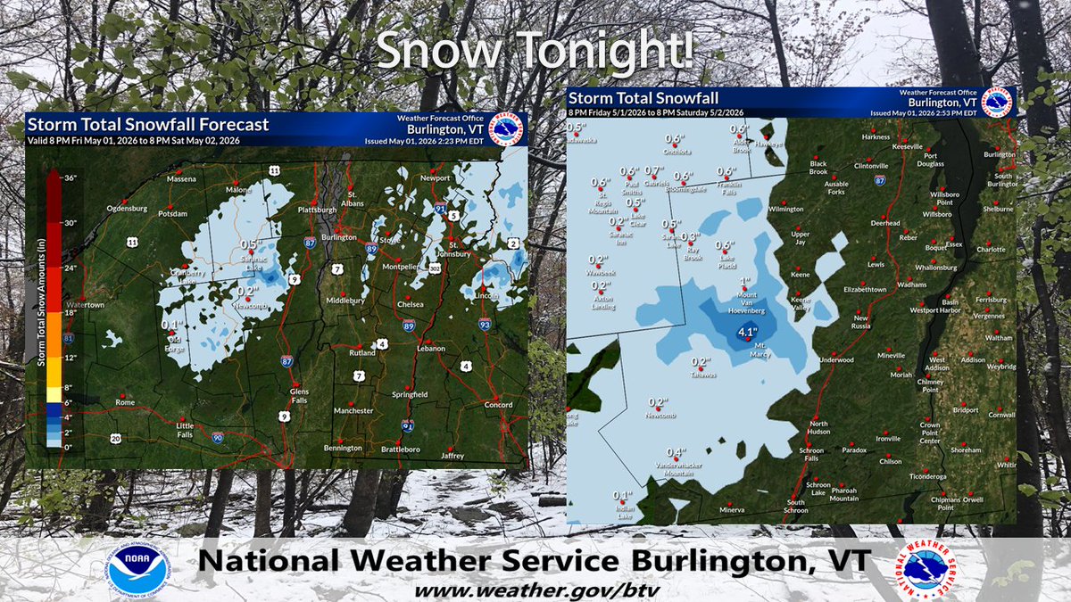 NWS Burlington tweet media