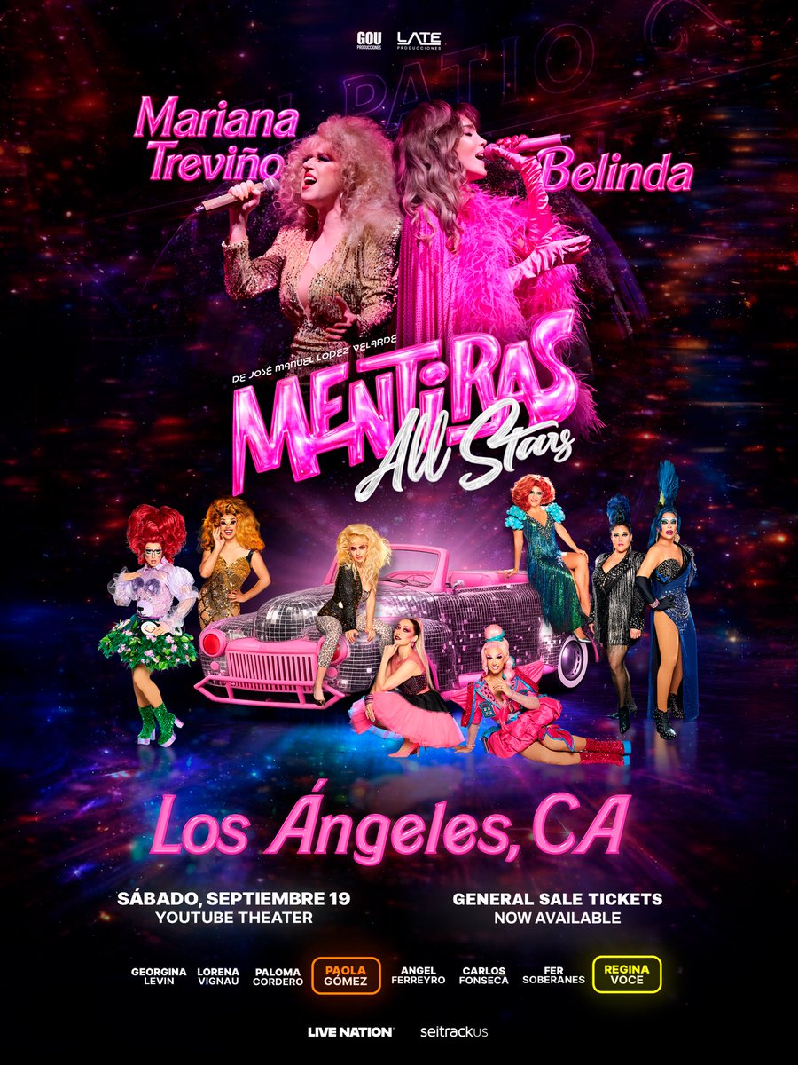 Oficialmentiras's tweet photo. #Mentiras All Stars en el @youtubetheater es una realidad🩷🎶

📺 Hoy comienza la venta general en @Ticketmaster 🎟️🌙

Nos vemos el 19 de septiembre para revivir las historias más impresionantes del #Mentiverso 📝🧡

VENTA GENERAL: https://t.co/5ctf4vmLLZ https://t.co/WSDZeyb8zK