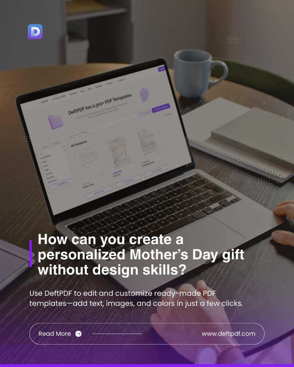 DeftPdf's tweet photo. This Mother’s Day, surprise her with a digital trick that makes everything easier and more meaningful 💐✨

💡 Learn how to create something special make Mom feel extra appreciated this year!
https://t.co/MMsBTPEfkM

#MothersDayGift #DigitalGiftIdeas #MothersDay2026 https://t.co/s2J2fTQEOW