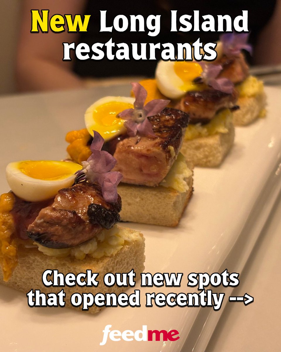 Newsday's tweet image. Looking for a new eatery to check out at this week? Here’s your weekly roundup of Long Island spots that opened recently.

All of the details are at the link here: nwsdy.li/429BCl1 (Photo credit: Andi Berlin, Alejandra Villa Loarca and Erica Marcus)
.
.
.
#longisland