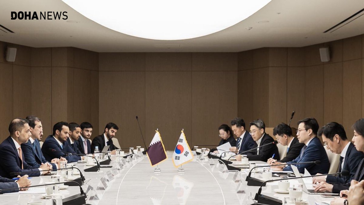 dohanews's tweet image. #Qatar’s Minister of State for Foreign Trade, Ahmed bin Mohammed Al Sayed, led a delegation to #Seoul, Republic of #Korea, to advance cooperation in trade, investment and emerging sectors including artificial intelligence and technology. During the visit, he met Prime Minister