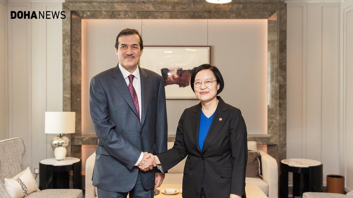 dohanews's tweet image. #Qatar’s Minister of State for Foreign Trade, Ahmed bin Mohammed Al Sayed, led a delegation to #Seoul, Republic of #Korea, to advance cooperation in trade, investment and emerging sectors including artificial intelligence and technology. During the visit, he met Prime Minister