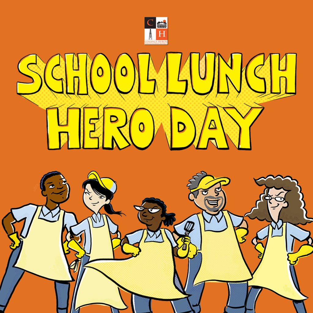 CHUSDEdServices's tweet photo. 🥪🍎 Happy #SchoolLunchHeroDay! Our amazing Food Services staff work hard every day to prepare and serve meals with care. Their dedication fuels learning and keeps our students ready to succeed! 🧡🖤👏 #ProudToBeCHUSD https://t.co/NX0ndA2eJ8