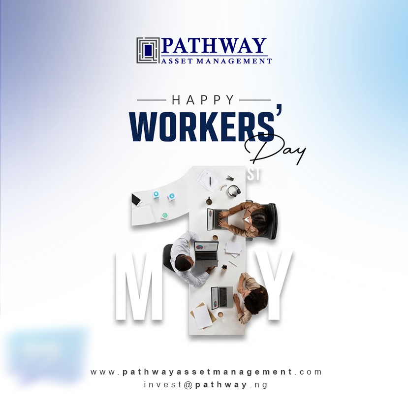 pathwayassetmgt's tweet photo. Cheers to the workers who make dreams work. Your efforts are always valued and appreciated.
Happy Workersโ Day!
Follow @pathwayassetmanagement for investment and finance information.
#pathwayassetmanagement #investmentinnigeria #financemanagement #investmentinlagos https://t.co/r7Ja2oYys2