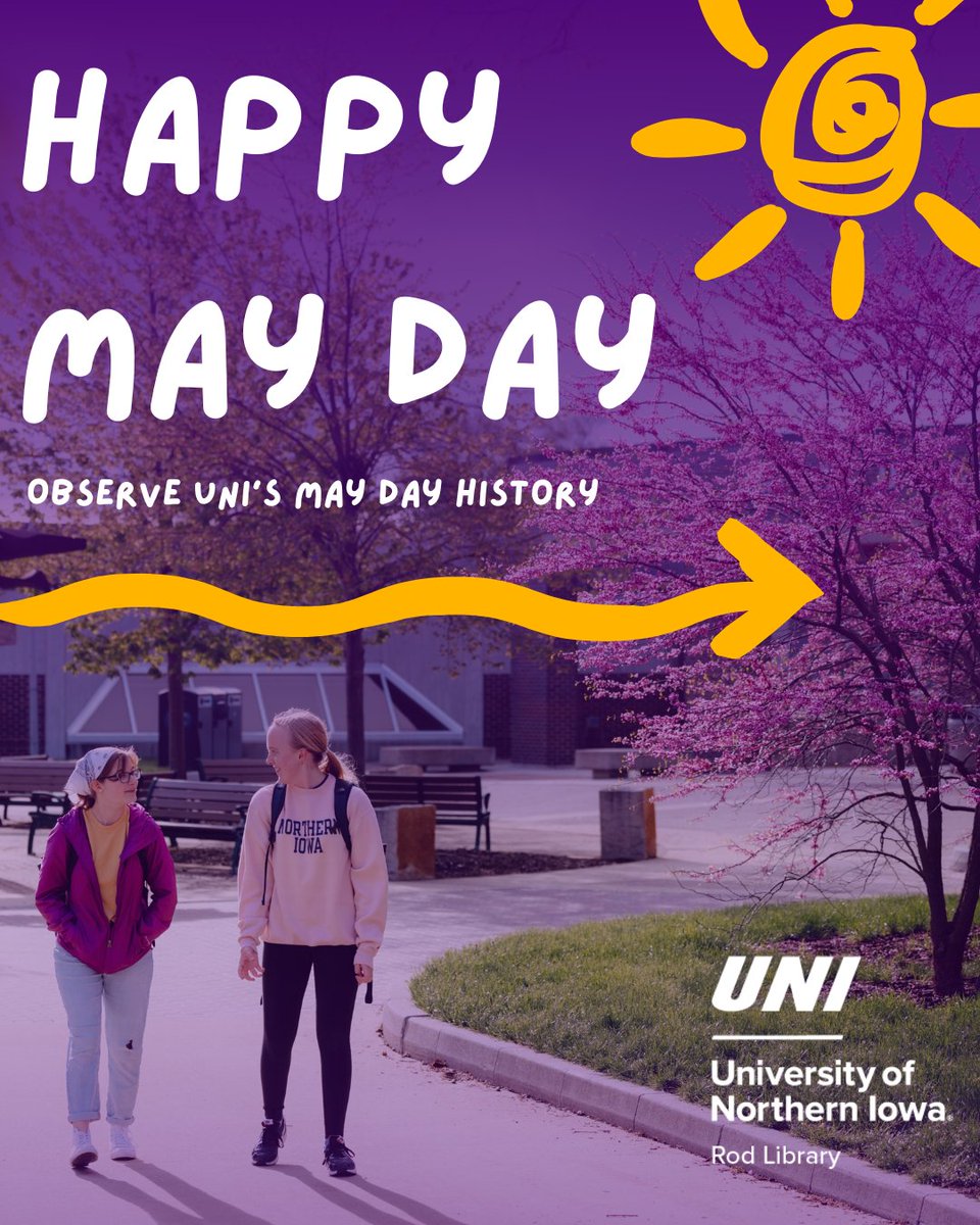 RodLibrary's tweet image. Happy May Day! 🪴

Did you know that from 1913–1934, UNI hosted an annual May Day celebration? Here’s a brief look at this long-lost tradition.

Get outside and enjoy the spring weather today! 🌻

#RodLibrary #UNI #PantherPride #NorthernIowa #MayDay