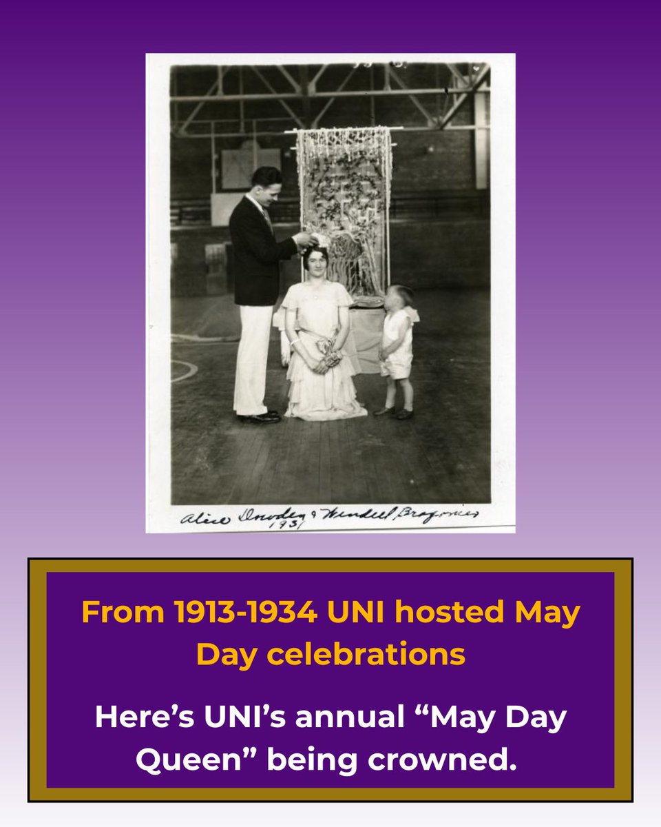 RodLibrary's tweet image. Happy May Day! 🪴

Did you know that from 1913–1934, UNI hosted an annual May Day celebration? Here’s a brief look at this long-lost tradition.

Get outside and enjoy the spring weather today! 🌻

#RodLibrary #UNI #PantherPride #NorthernIowa #MayDay