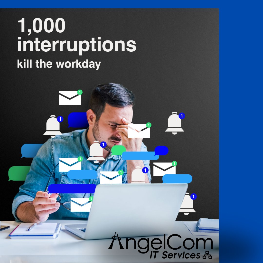 AngelComputers1's tweet image. A total system crash is rare, but tiny daily interruptions can kill your productivity. 🛠️ 
Are slow logins, stalling files, or syncing issues stealing your time? Let's fix the root cause! DM us to reclaim your focus! ⏳💪 #ProductivityHacks #WorkSmart