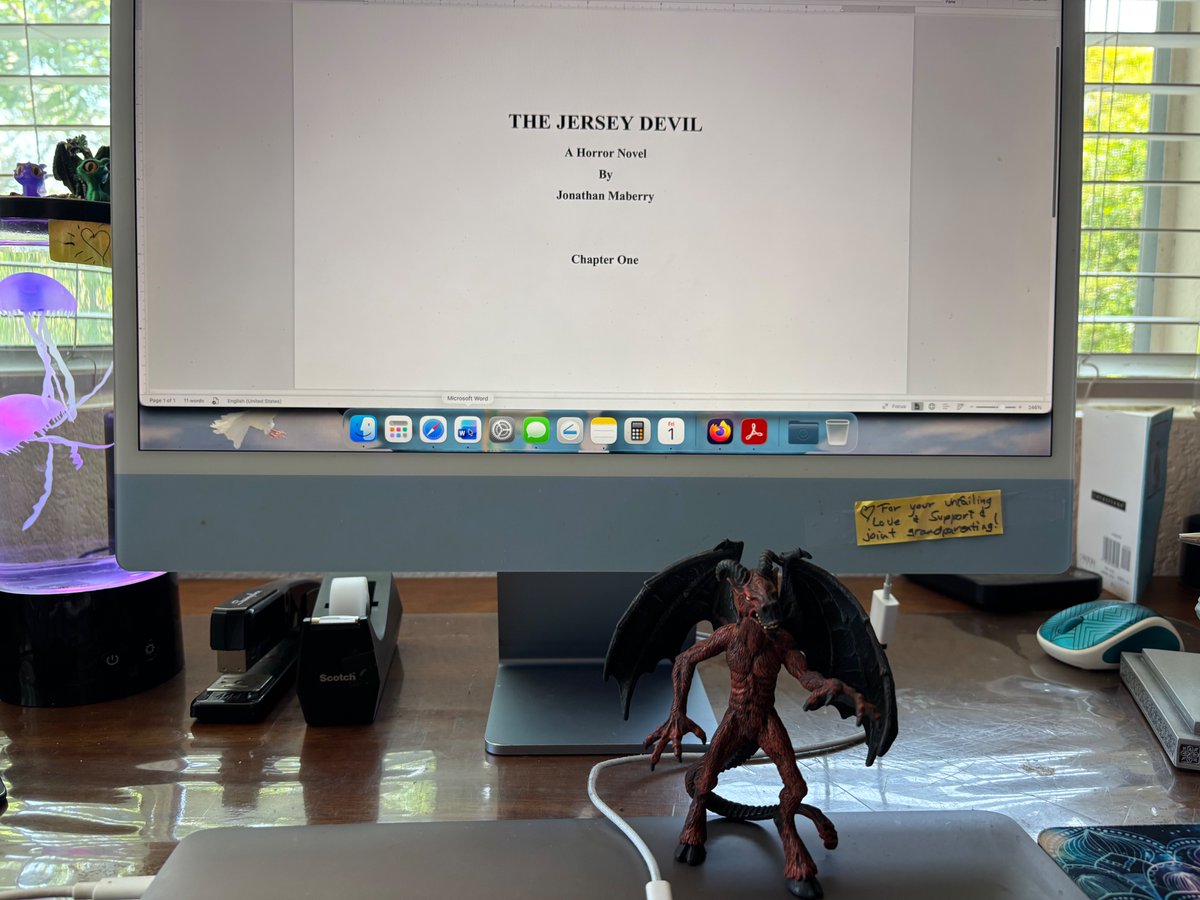 JonathanMaberry's tweet image. And now it begins... I start novel #57 today: THE JERSEY DEVIL, a standalone horror set in the 1970s, dealing with America's classic cryptid legend. Loosely tied to my Pine Deep novels. To be published by @MacmillanUSA  &amp;amp; @MacmillanAudio 
#jerseydevil #horrornovel #writing