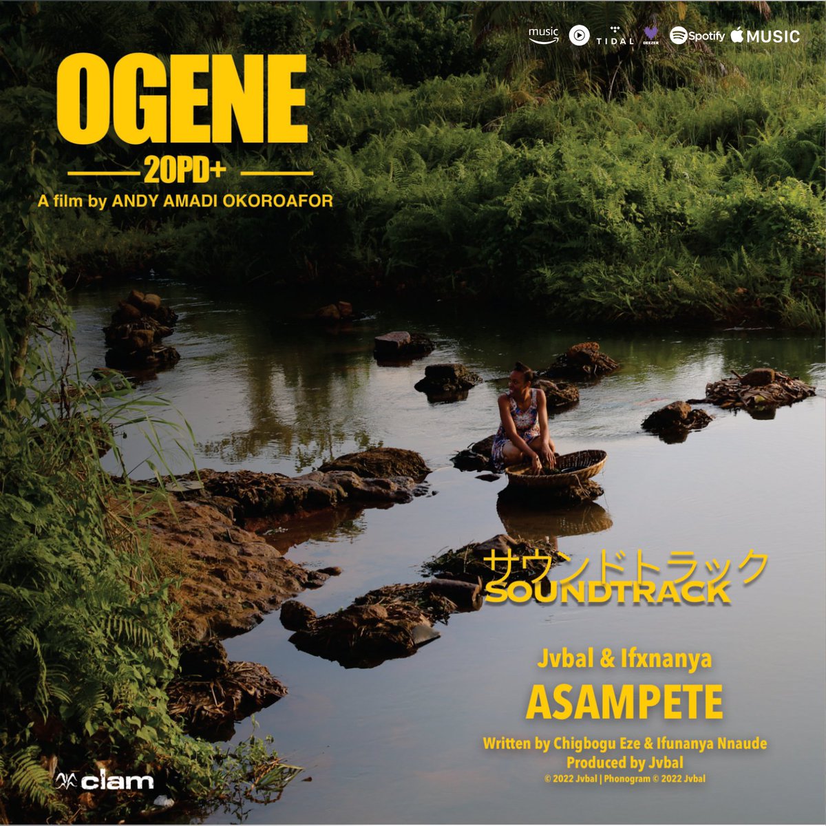 clammag's tweet photo. OGENE ( Music From The Motion Picture )  is out now worldwide on all music streaming platforms (Apple music, Spotify, YouTube, Deezer, Amazon ,Tidal, Amazon etc )  discover the 16 songs from the album !  Clam is #localeverywhere https://t.co/XsmtvRkidS