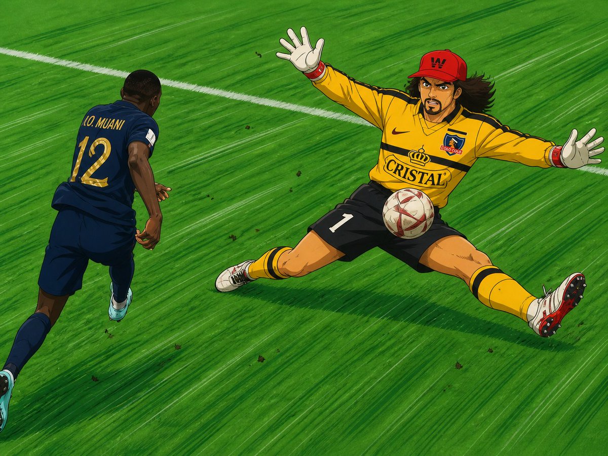 Ally1925CC's tweet image. #colocolo #vamoscolocolo el Rambo Ramirez haciendo la Dibu Martinez en el Mundial Catar 2022 Final #francia #argentina