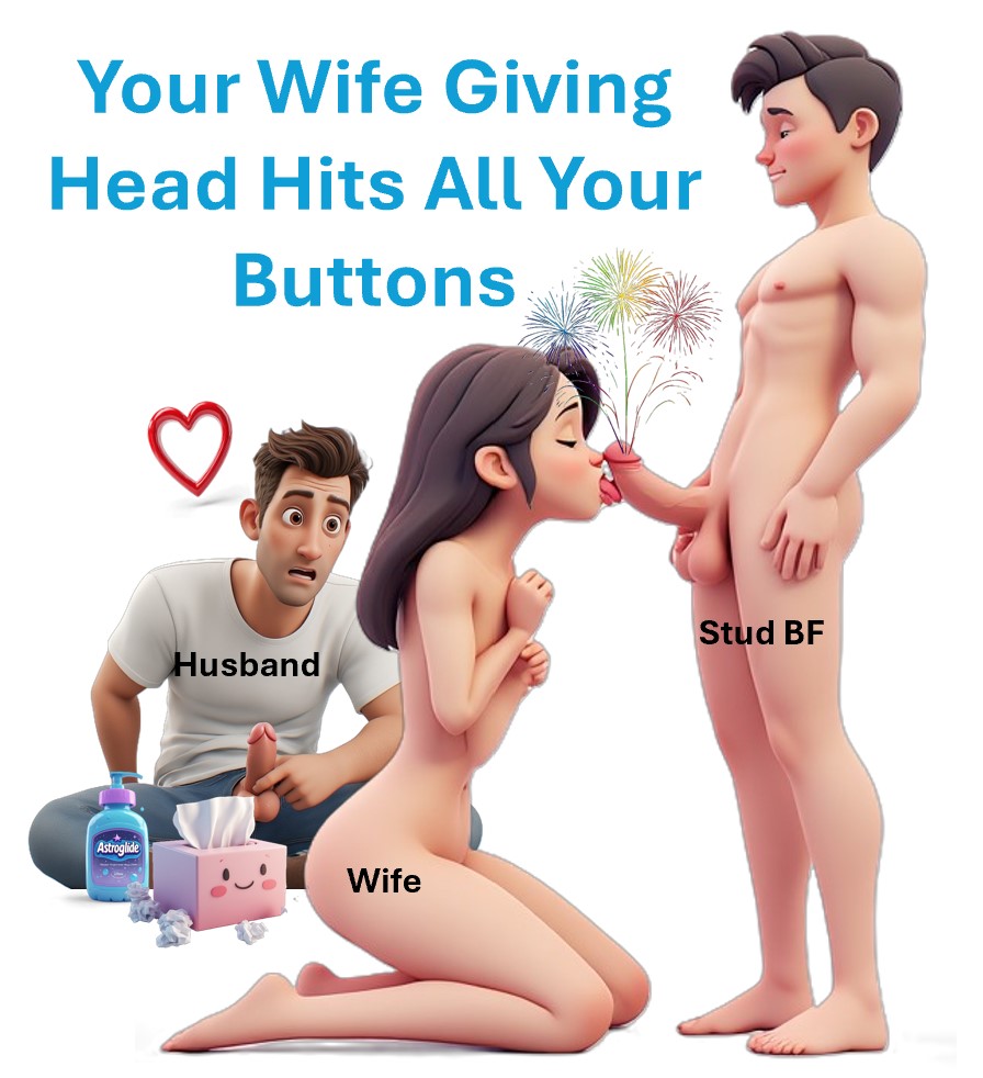 Watching your wife pleasure another man with her mouth is mind-blowing.  Hot.  Confusing.  Gut-Punching.  But good head is a essential.