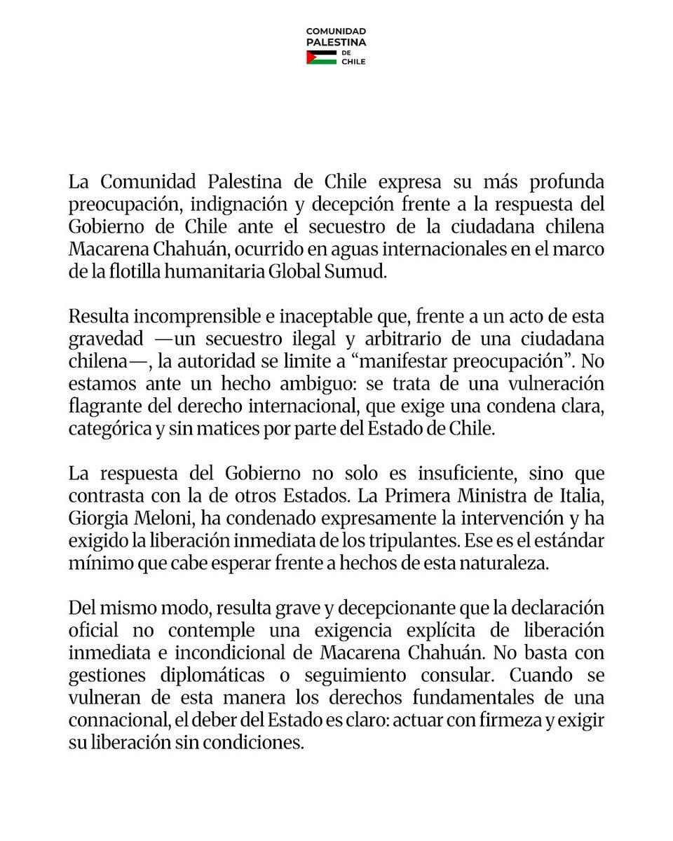 Comunidad Palestina de Chile tweet media