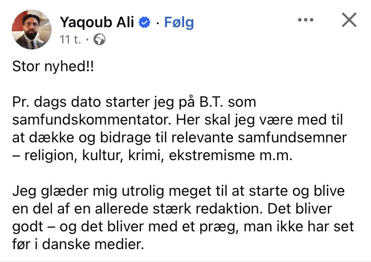 Han er tilbage i varmen 😬 

Tillykke med det Ali
