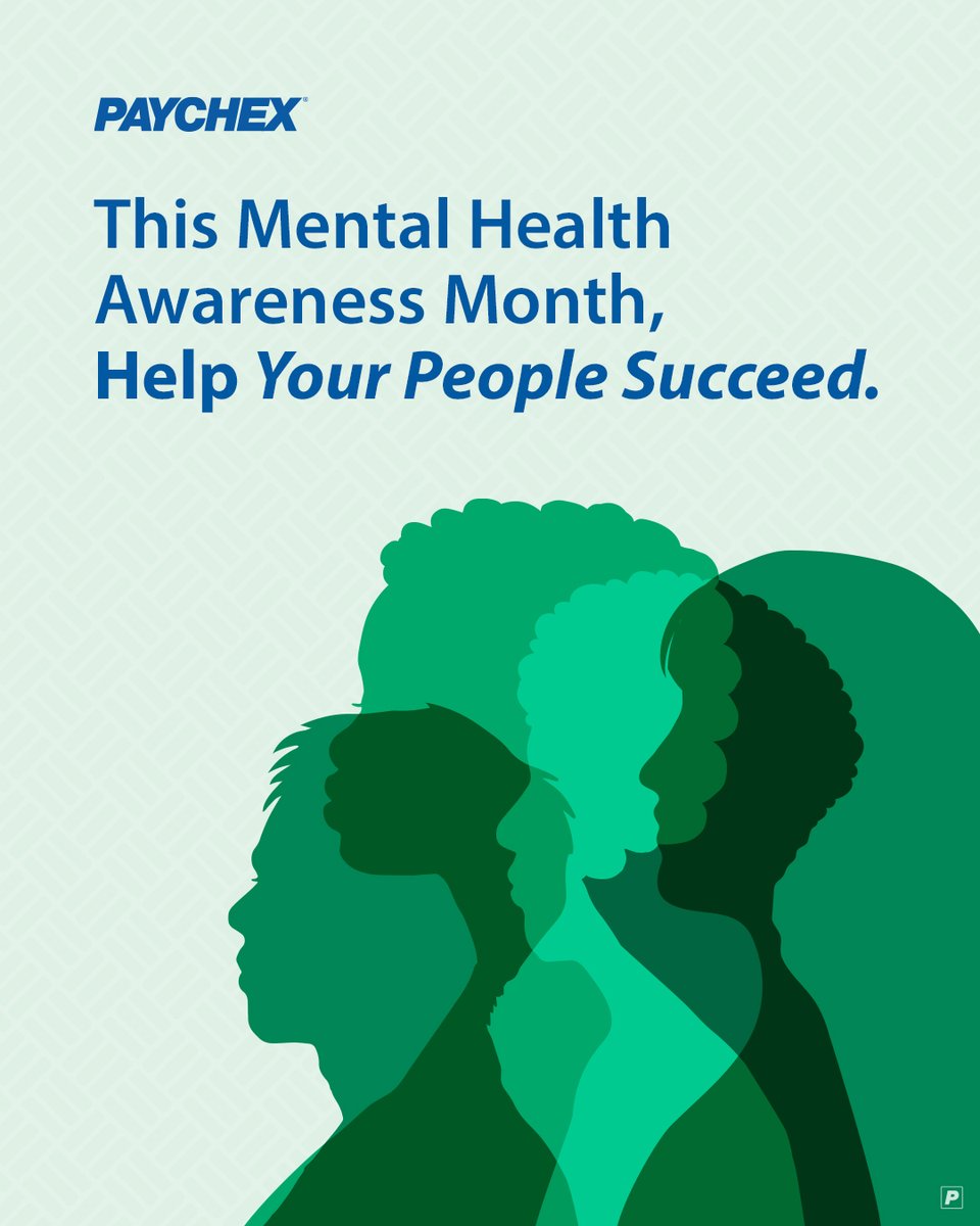 Paychex's tweet image. This is #MentalHealthAwarenessMonth, but #EmployeeWellness is important all year. At Paychex, we’re committed to helping #businesses and employees succeed together. #MentalHealth #SmallBusiness #HR
bit.ly/4mVL6Kb